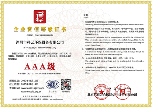 企业资信等级证书